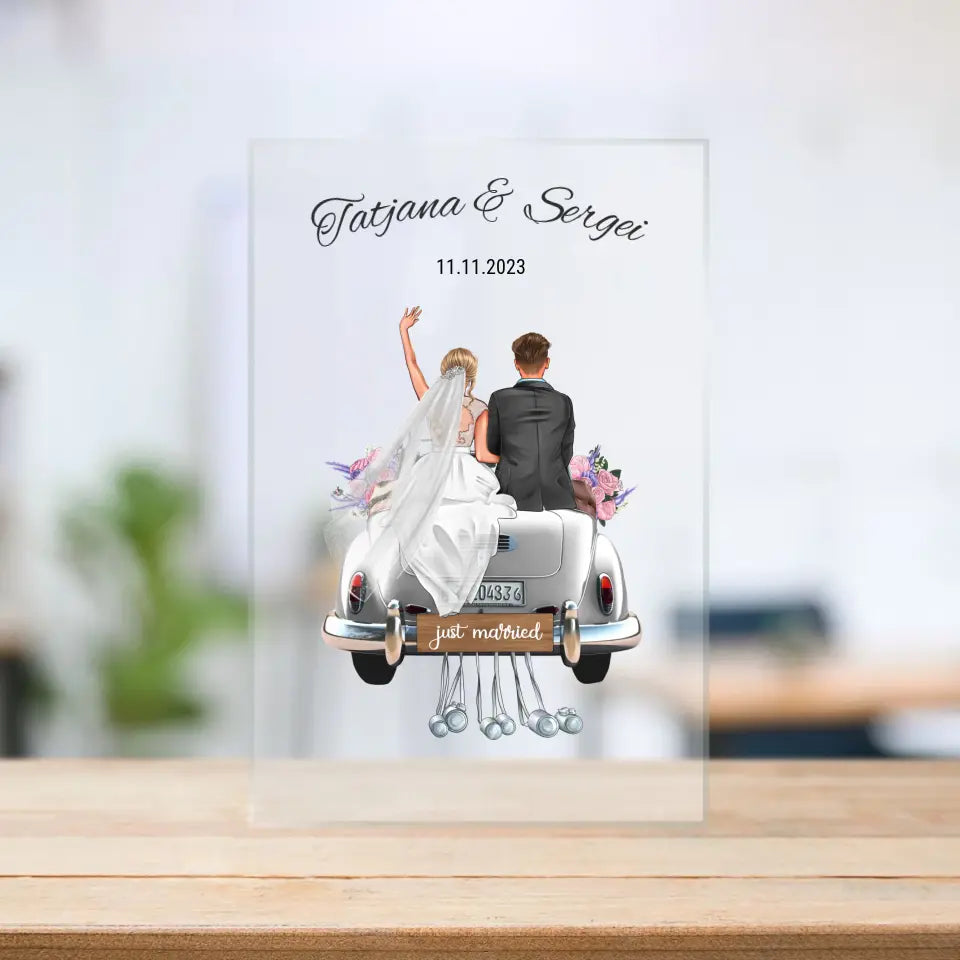 Personalizable acrylic glass - wedding